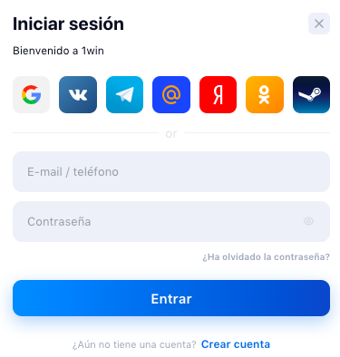 Iniciar sesión 1win