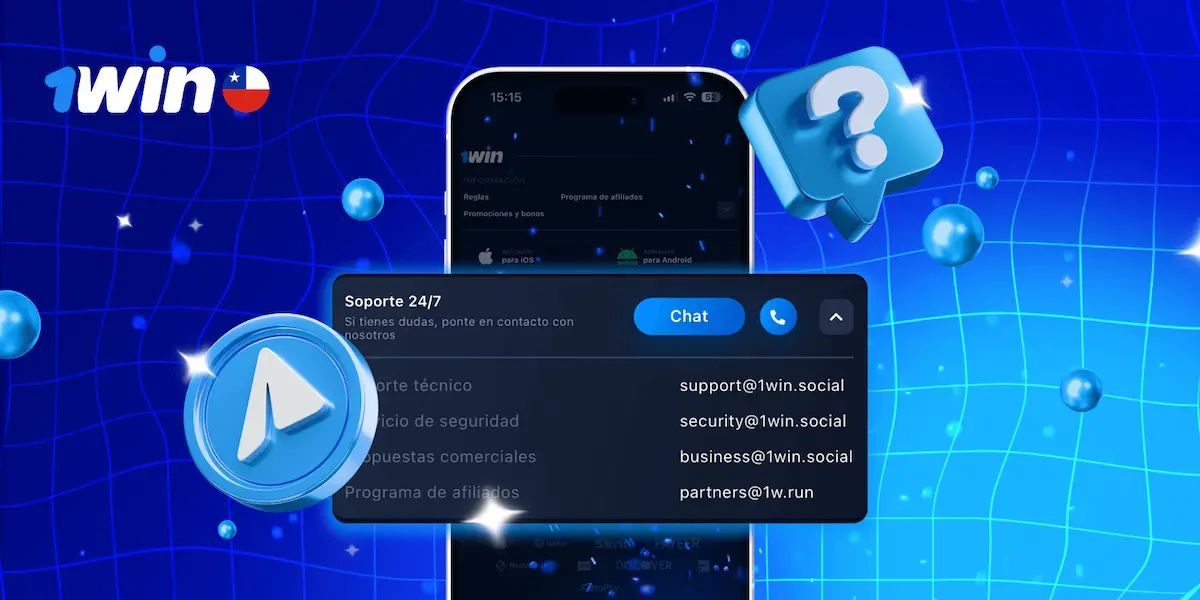 Atención al cliente 1win: chat y email