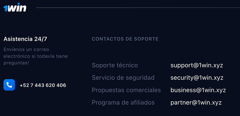 soporte 1win